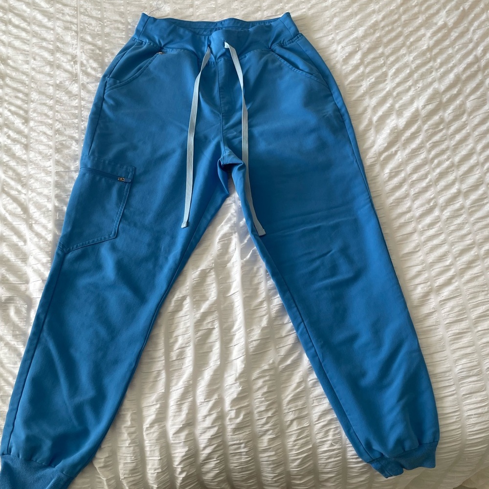 Figs Caribbean Blue high waisted Jogger Pants